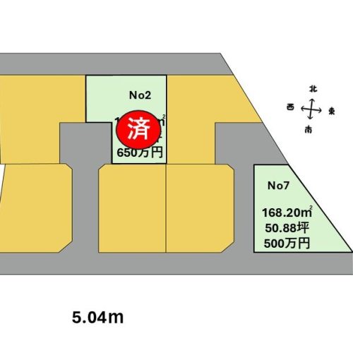 No2113_水戸市姫子7区画区画図
