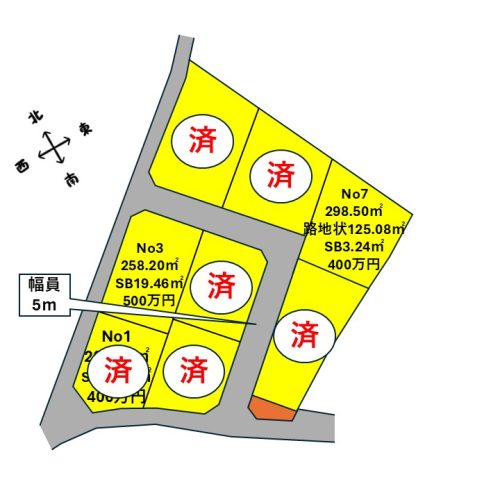 No2501_笠間市住吉8区画区画図