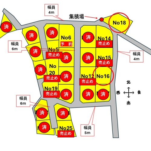 No2509_ダイヤガーデン内原町25区画区画図